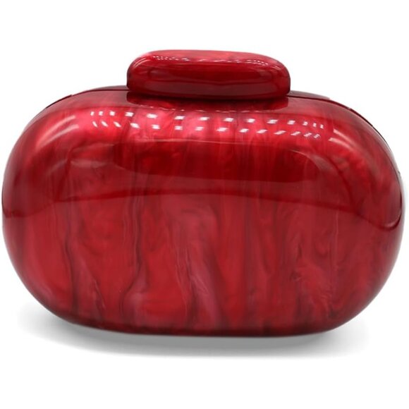 Handbags - Elegant Glitter Marble Purse - Waterproof Acrylic Clutch for Special Occasions